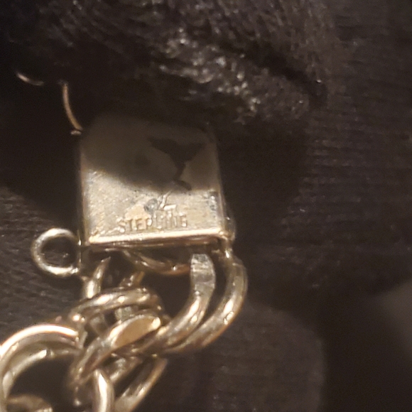 STERLING SLIVER charm statement braclet - Picture 3 of 5